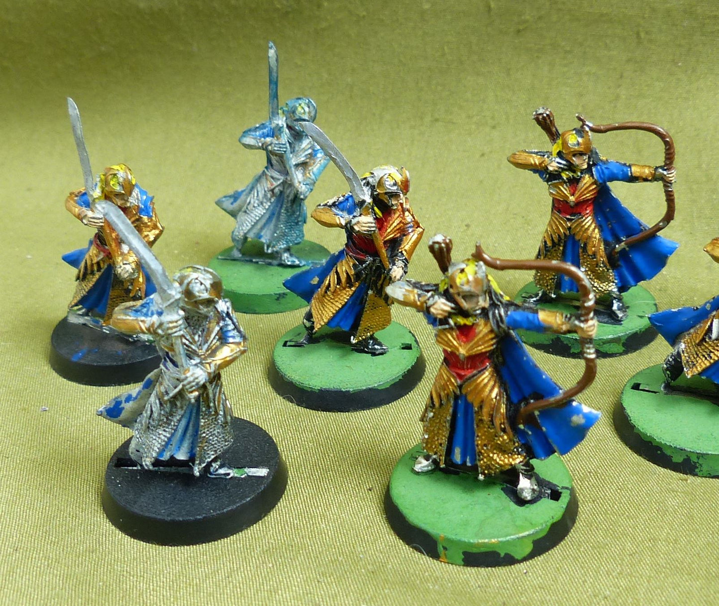 Classic Metal Elf Archers & Swordsmen set of 17 - Warhammer Lord of the Rings #12G