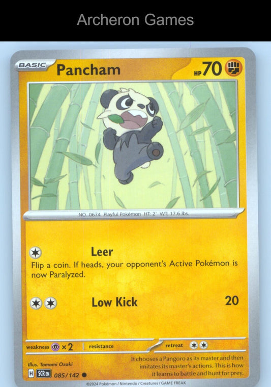 Pokemon Card Pancham SCR 85/142 C Stellar Crown