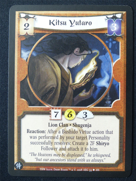 Kitsu Yutaro - THW - Legend of the Five Rings L5R Card #ZZ