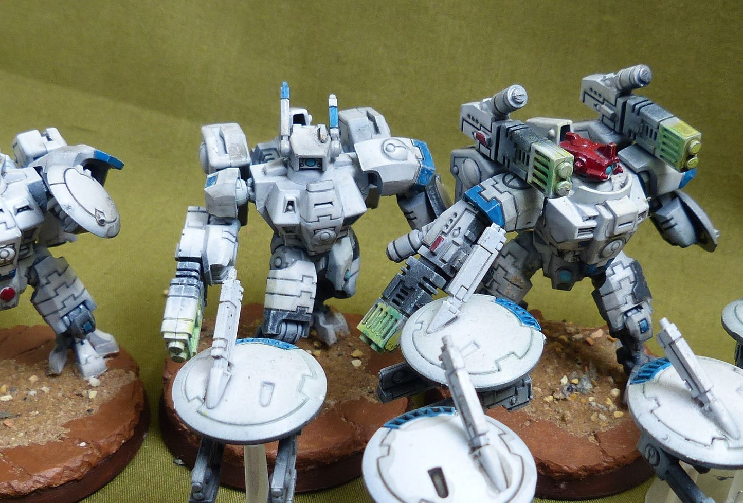 XV8 Crisis Battlesuit Team painted - Tau Empire - Warhammer 40K #2YP