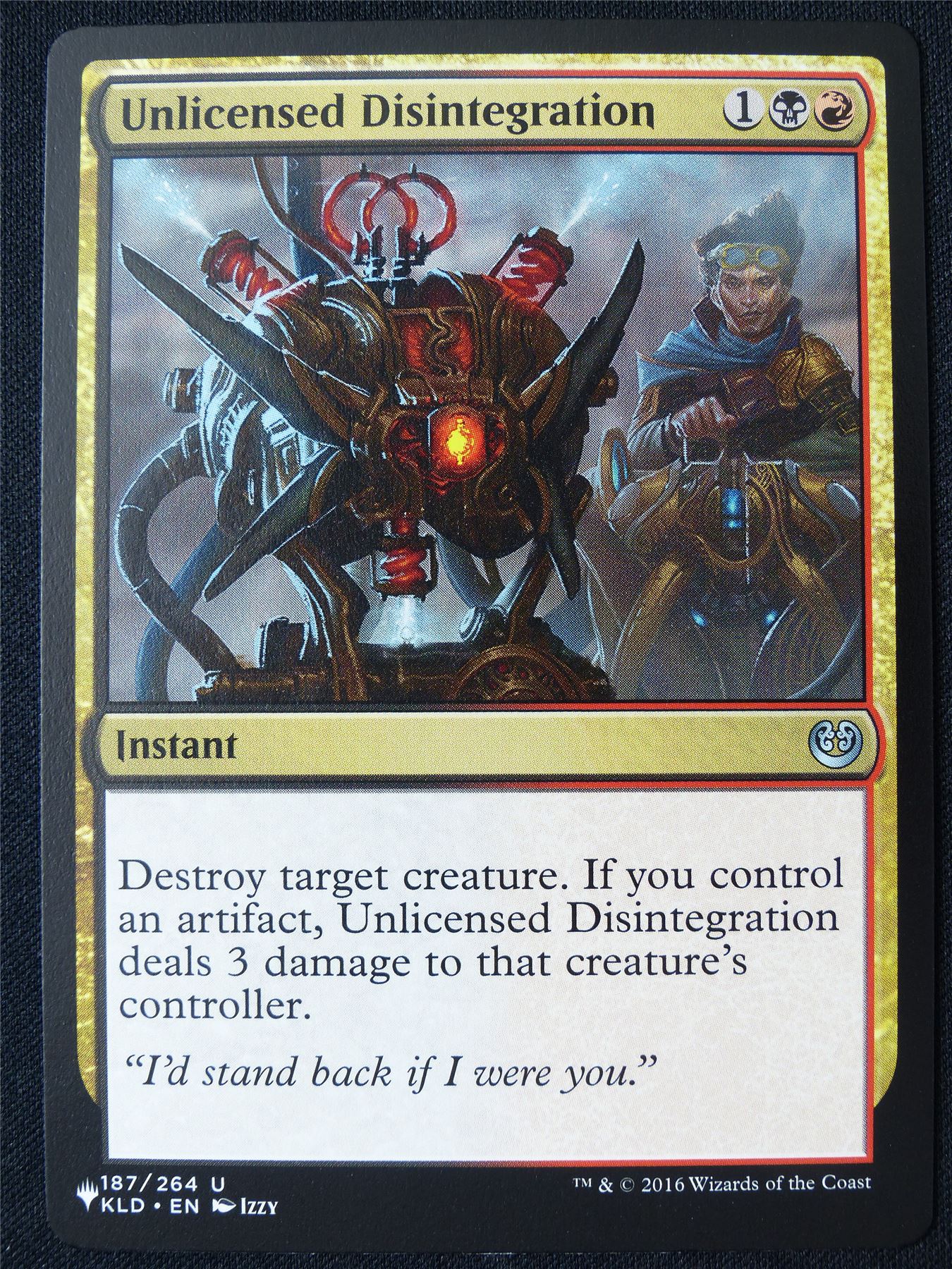 Unlicensed Disintegration - KLD - Mtg Card #1I5