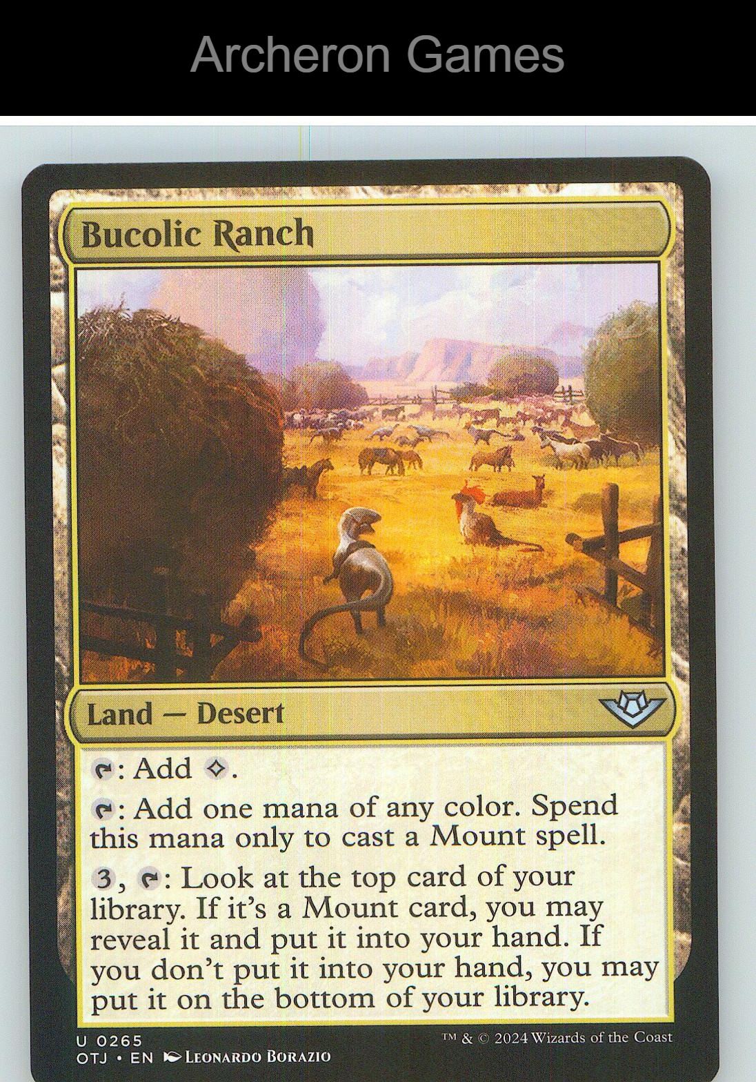 Bucolic Ranch OTJ 265 UC MTG Card NM/EX+