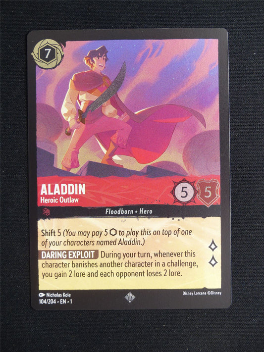Aladdin heroic Outlaw 104/204 Foil - Lorcana Card #266