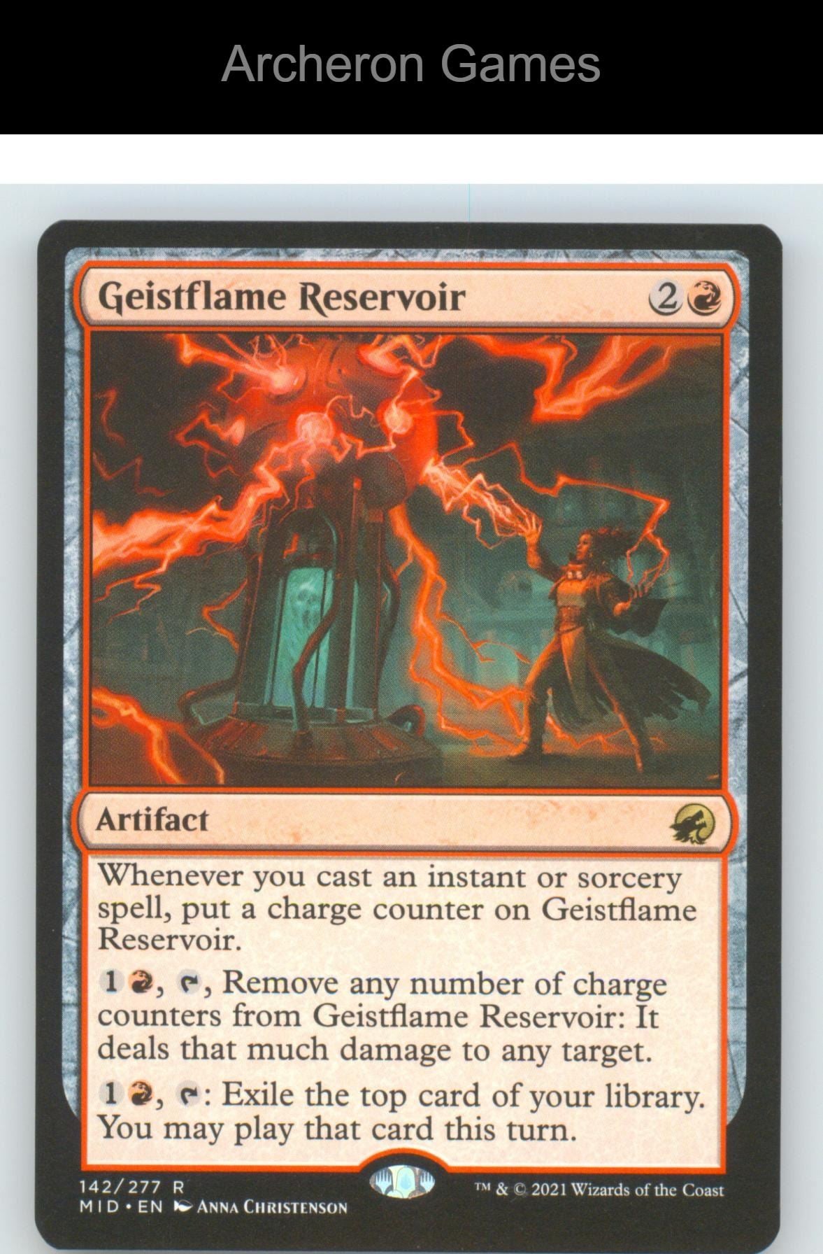 Geistflame Reservoir MID 142 R MTG Card NM/EX+