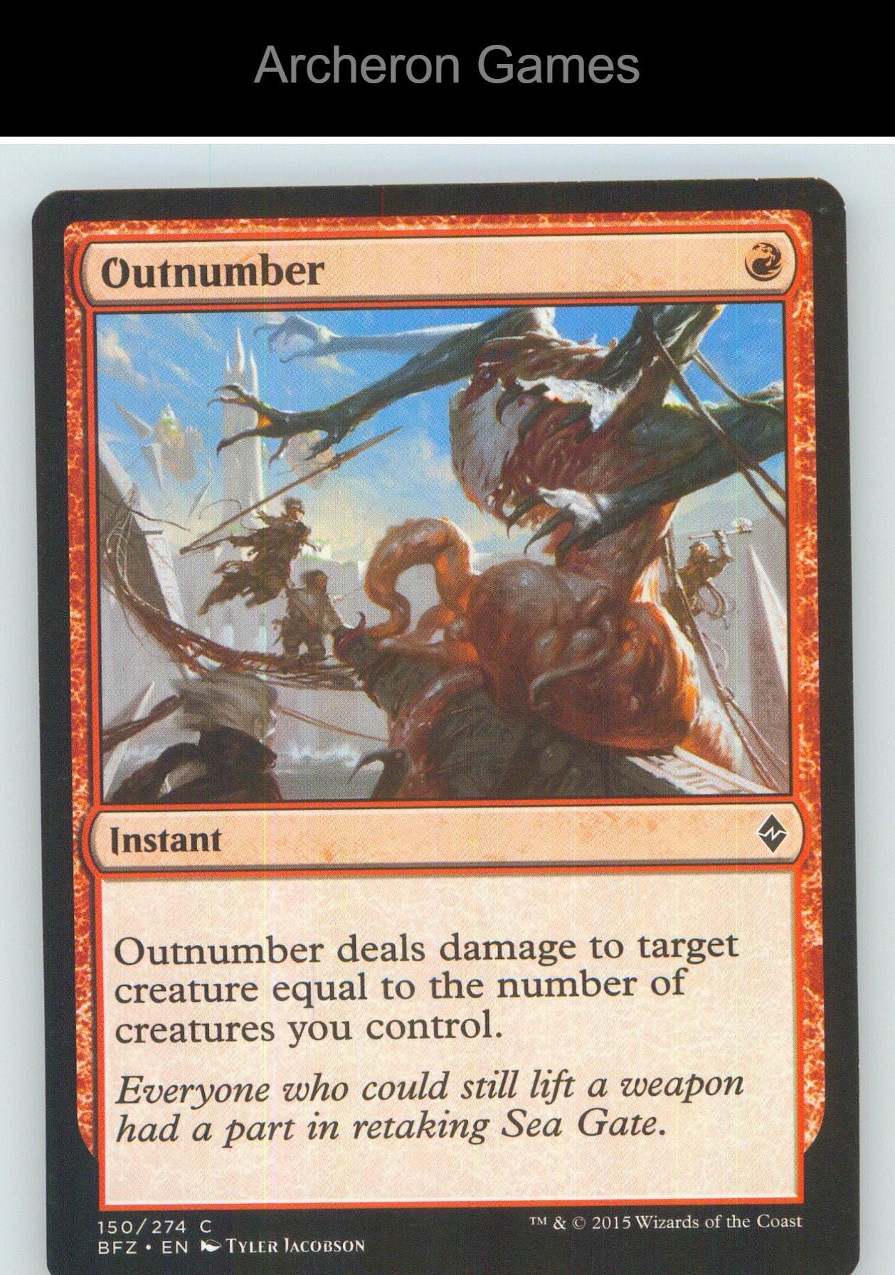 Outnumber BFZ 150 C MTG Card NM/EX+