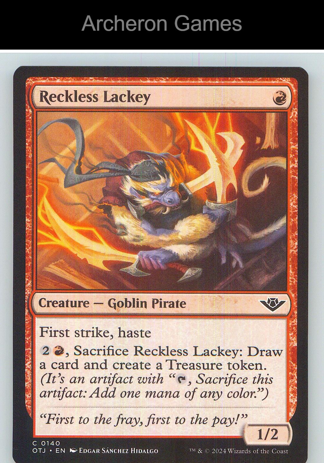 Reckless Lackey OTJ 140 C MTG Card NM/EX+