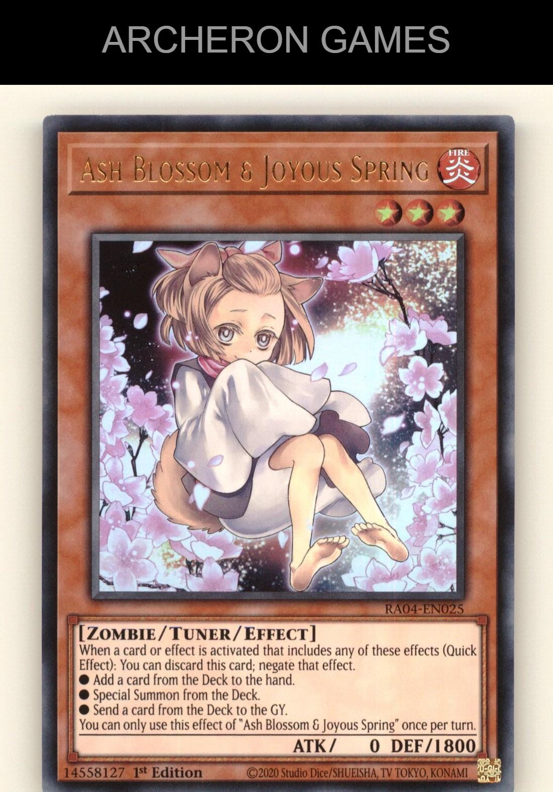 Ash Blossom & Joyous Spring (Alternate Art) (PCR) Ultra Rare YUGIOH Card