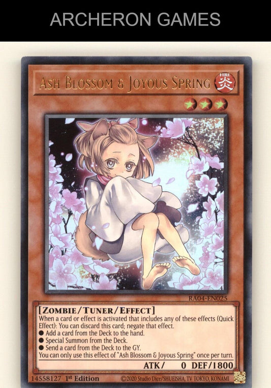 Ash Blossom & Joyous Spring (Alternate Art) (PCR) Ultra Rare YUGIOH Card
