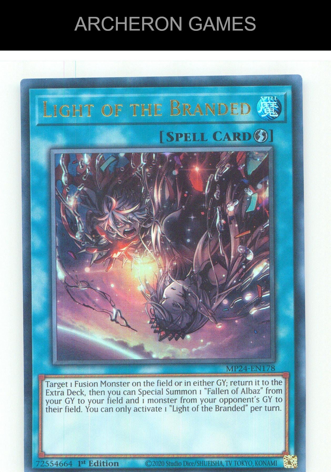 Light of the Branded UR YUGIOH Card 1st Edition