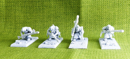 Skaven - Warplock Jezzail incomplete models x 4 - Warhammer AoS 40k #E3