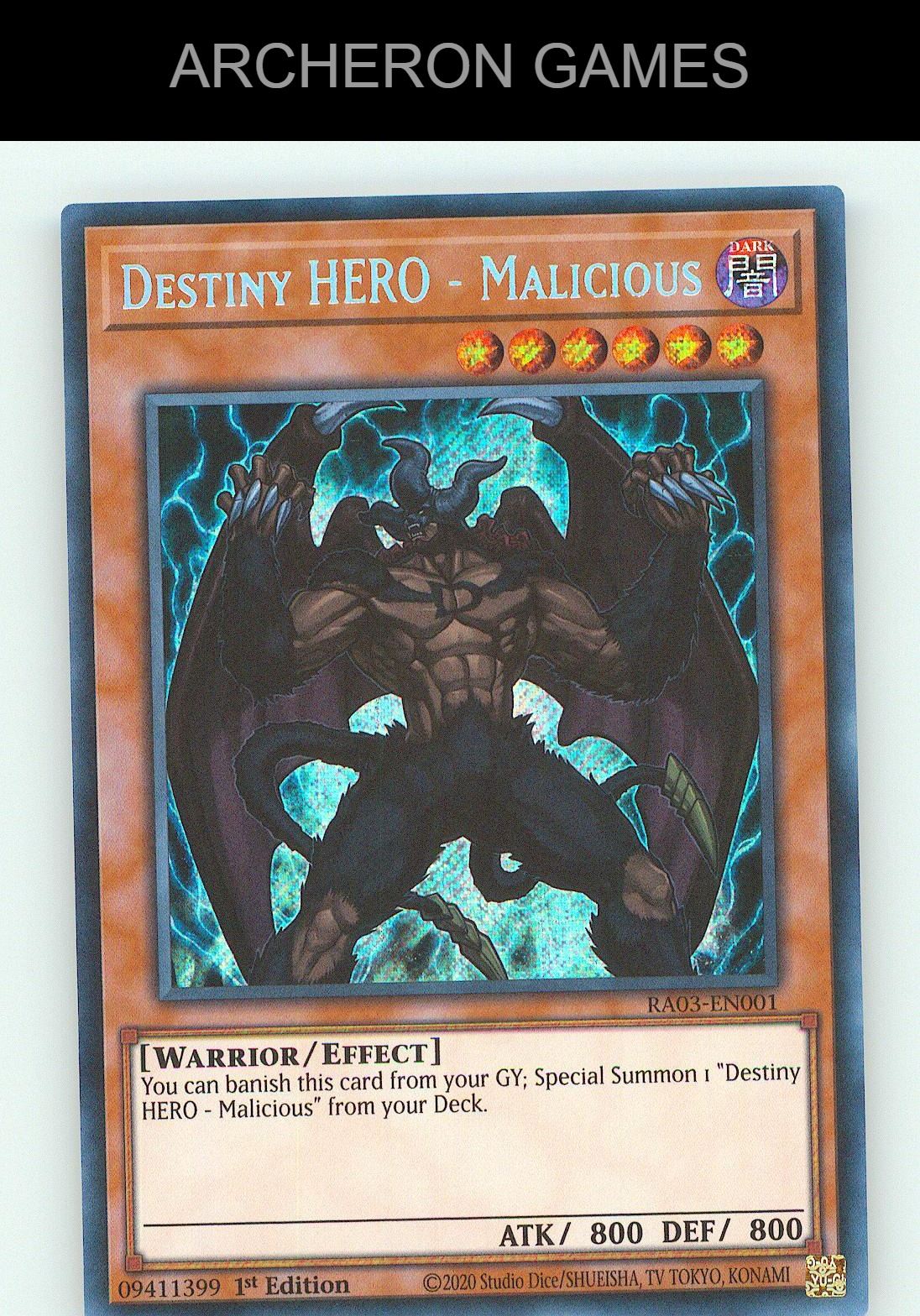 Destiny HERO - Malicious (PUR) SEC YUGIOH Card