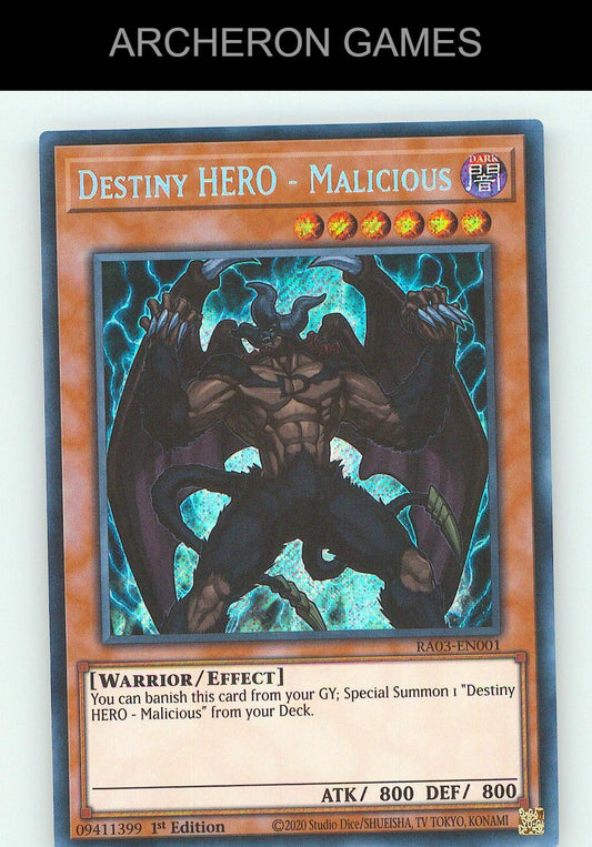 Destiny HERO - Malicious (PUR) SEC YUGIOH Card