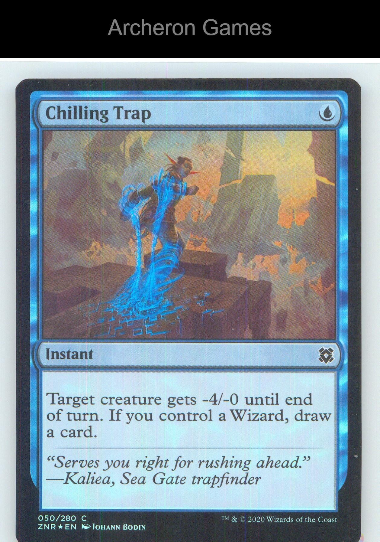 Chilling Trap ZNR 50 C MTG Card NM/EX+ Foil