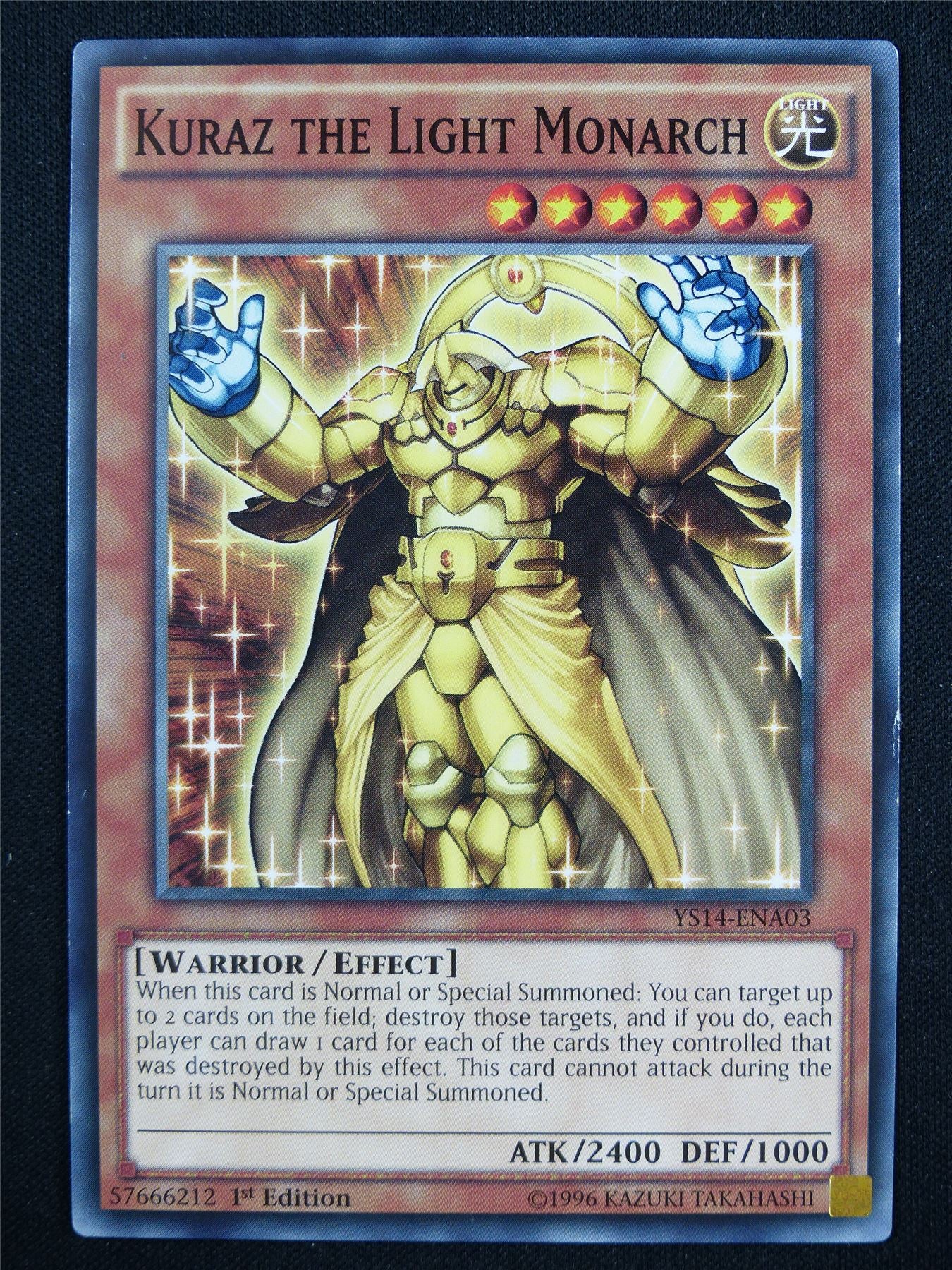 Kuraz the Light Monarch YS14 - 1st ed Yugioh Card #ZI