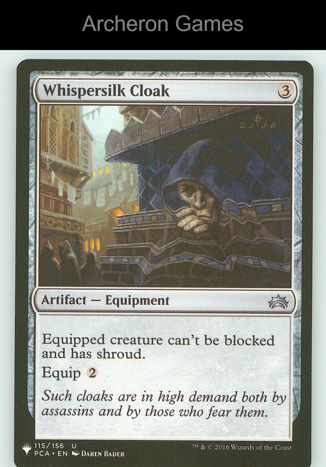 Whispersilk Cloak PCA 115 UC MTG Card NM/EX+