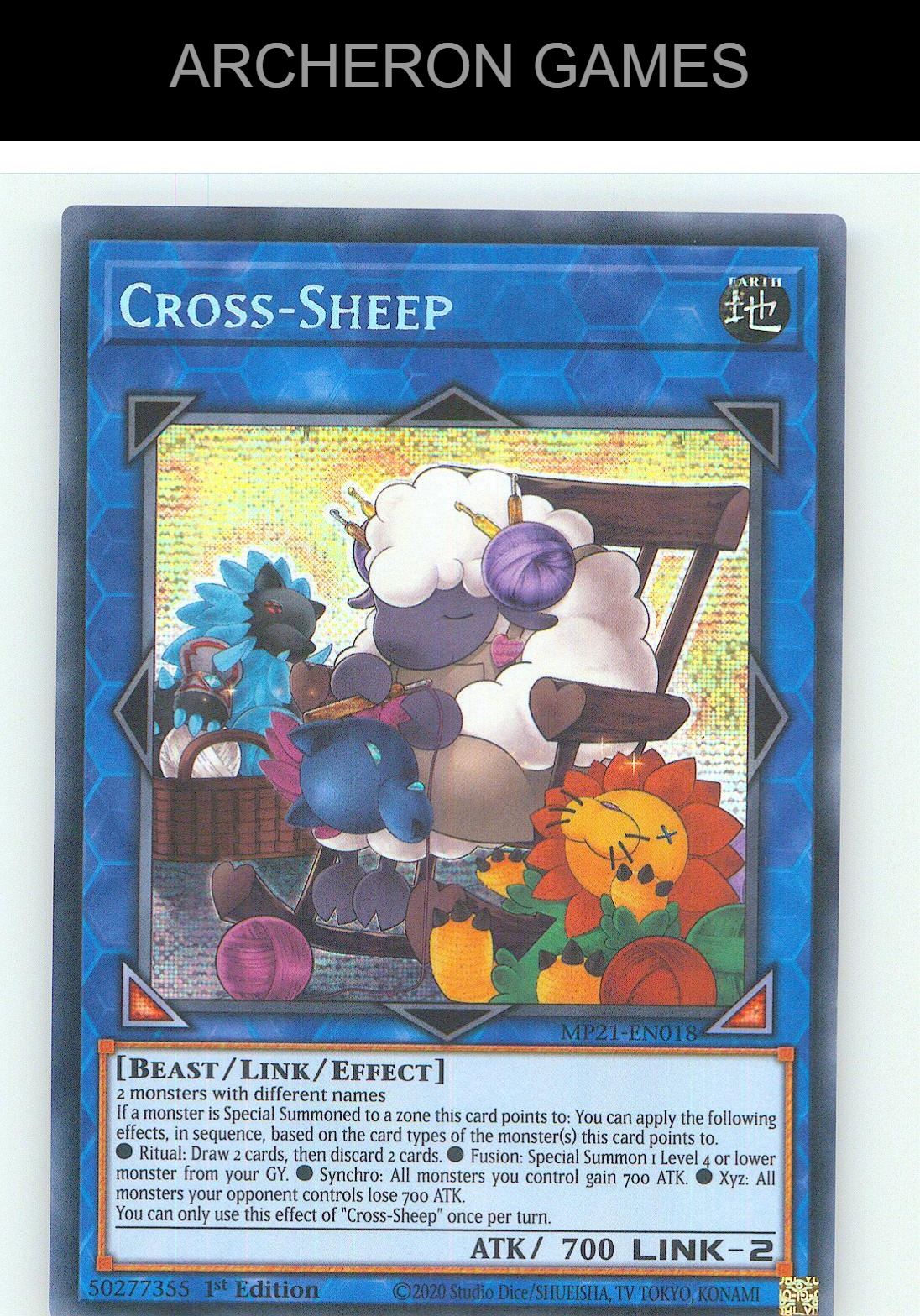 Cross-Sheep Prismatic Secret Rare YUGIOH Card 1st Edition