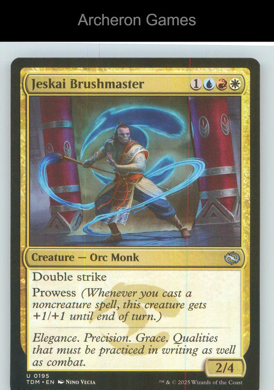 Jeskai Brushmaster TDM 195 UC MTG Card NM/EX+