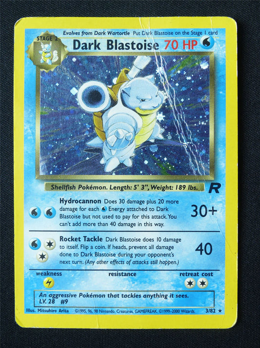 Dark Blastoise 3/82 Holo Heavily Played - Pokemon Card #41Z