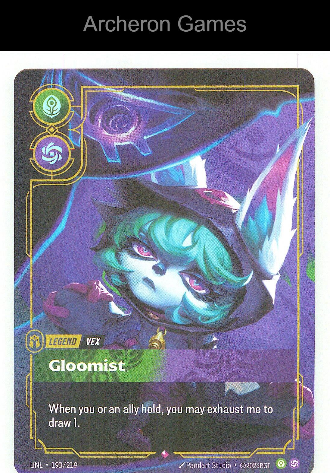 Vex - Gloomist UNL 193/219 R Unleashed Riftbound Card