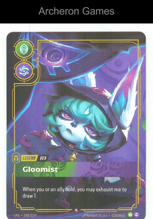 Vex - Gloomist UNL 193/219 R Unleashed Riftbound Card