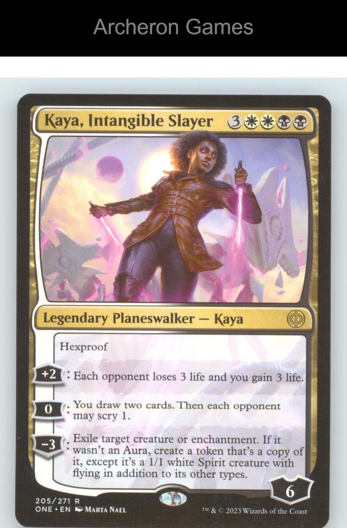 Kaya, Intangible Slayer ONE 205 R MTG Card NM/EX+