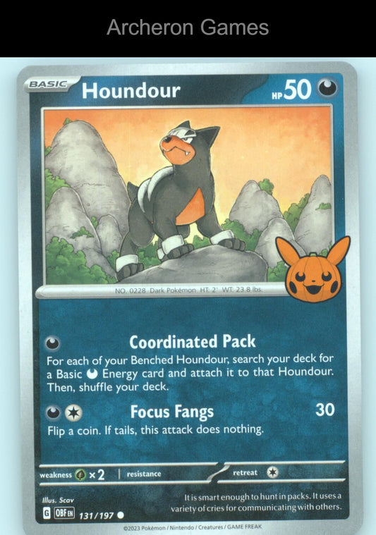 Pokemon Card Houndour OBF 131/197 C Obsidian Flames