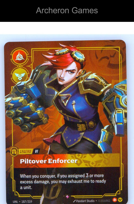 Vi - Piltover Enforcer UNL 187/219 R Unleashed Riftbound Card