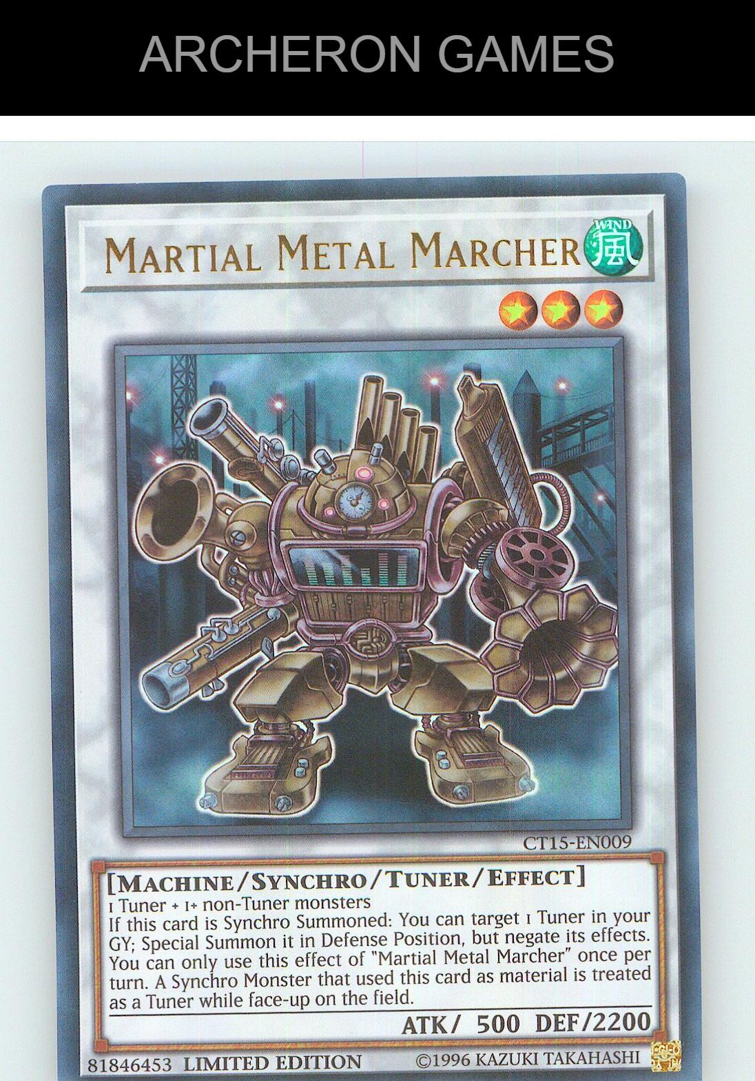 Martial Metal Marcher Ultra Rare YUGIOH Card Limited