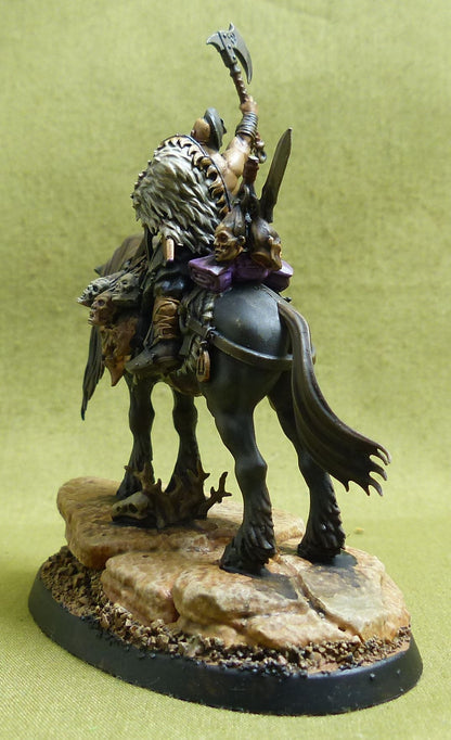 Darkoath Chieftain on Warsteed painted - Slaves to Darkness - Warhammer AoS #17C