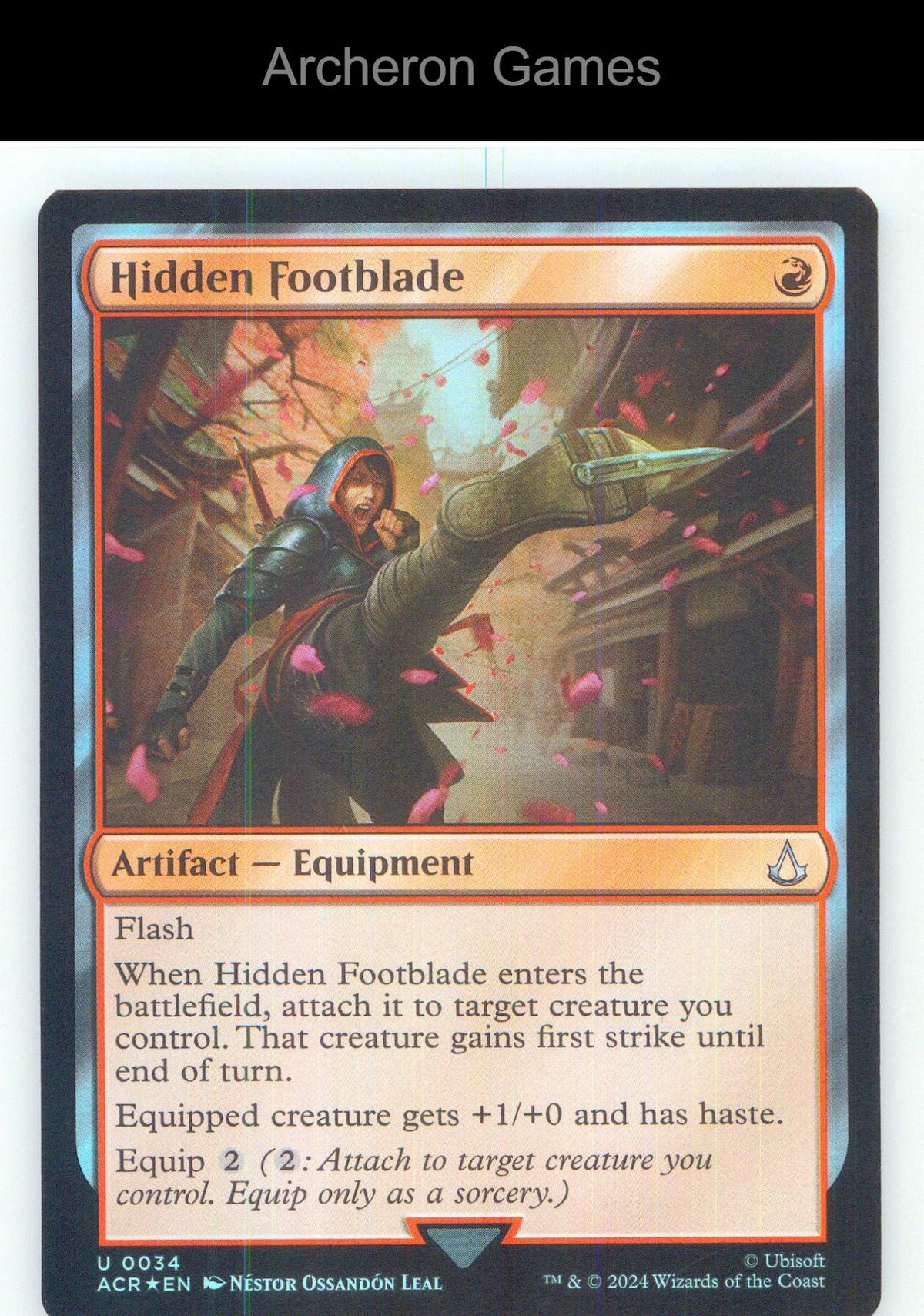 Hidden Footblade ACR 34 UC MTG Card NM/EX+ Foil