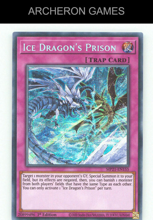 Ice Dragon's Prison SEC YUGIOH Card