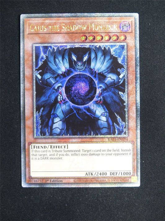 Caius the Shadow Monarch RA03 Quarter Century Rare - 1st ed Yugioh Card #240