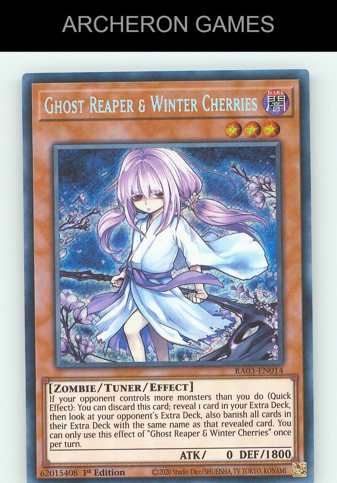 Ghost Reaper & Winter Cherries (Alternate Art) (PCR) SEC YUGIOH Card