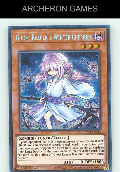 Ghost Reaper & Winter Cherries (Alternate Art) (PCR) SEC YUGIOH Card