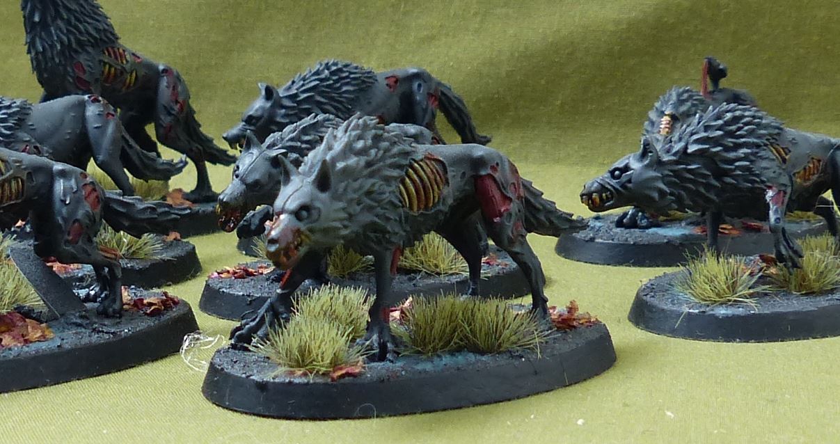 Dire Wolves painted - Soulblight Gravelords - Warhammer AoS #ZR