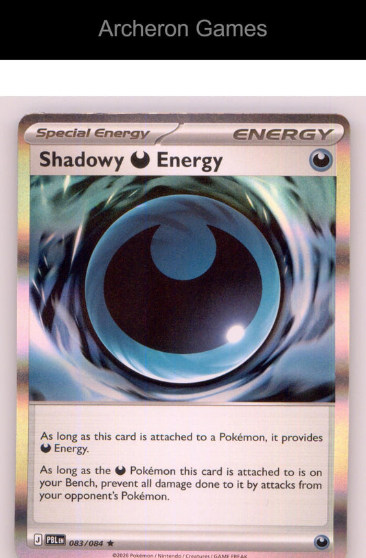 Pokemon Card Shadowy Darkness Energy ME05 083/084 HOLO R Pitch Black