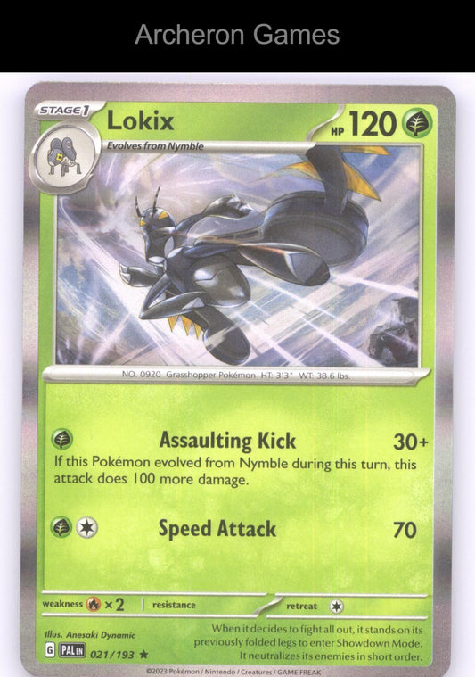 Pokemon Card Lokix PAL 021/193 R Paldea Evolved Holo