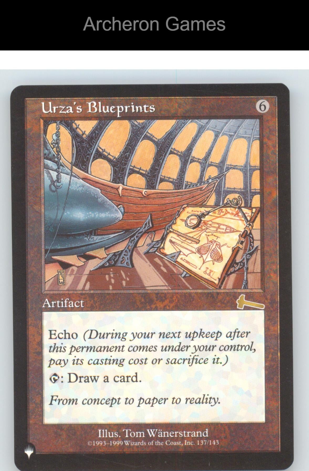 Urza's Blueprints PLST 137/143 R MTG Card NM/EX+