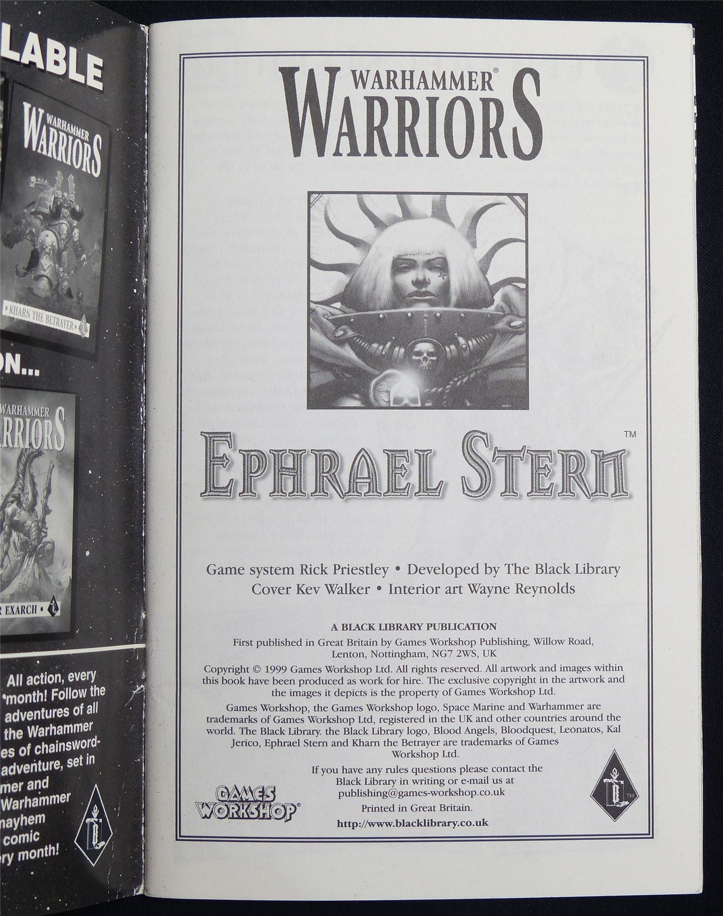 Warhammer Warriors: Ephrael Stern Booklet #1WG