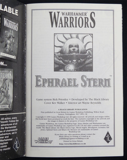 Warhammer Warriors: Ephrael Stern Booklet #1WG
