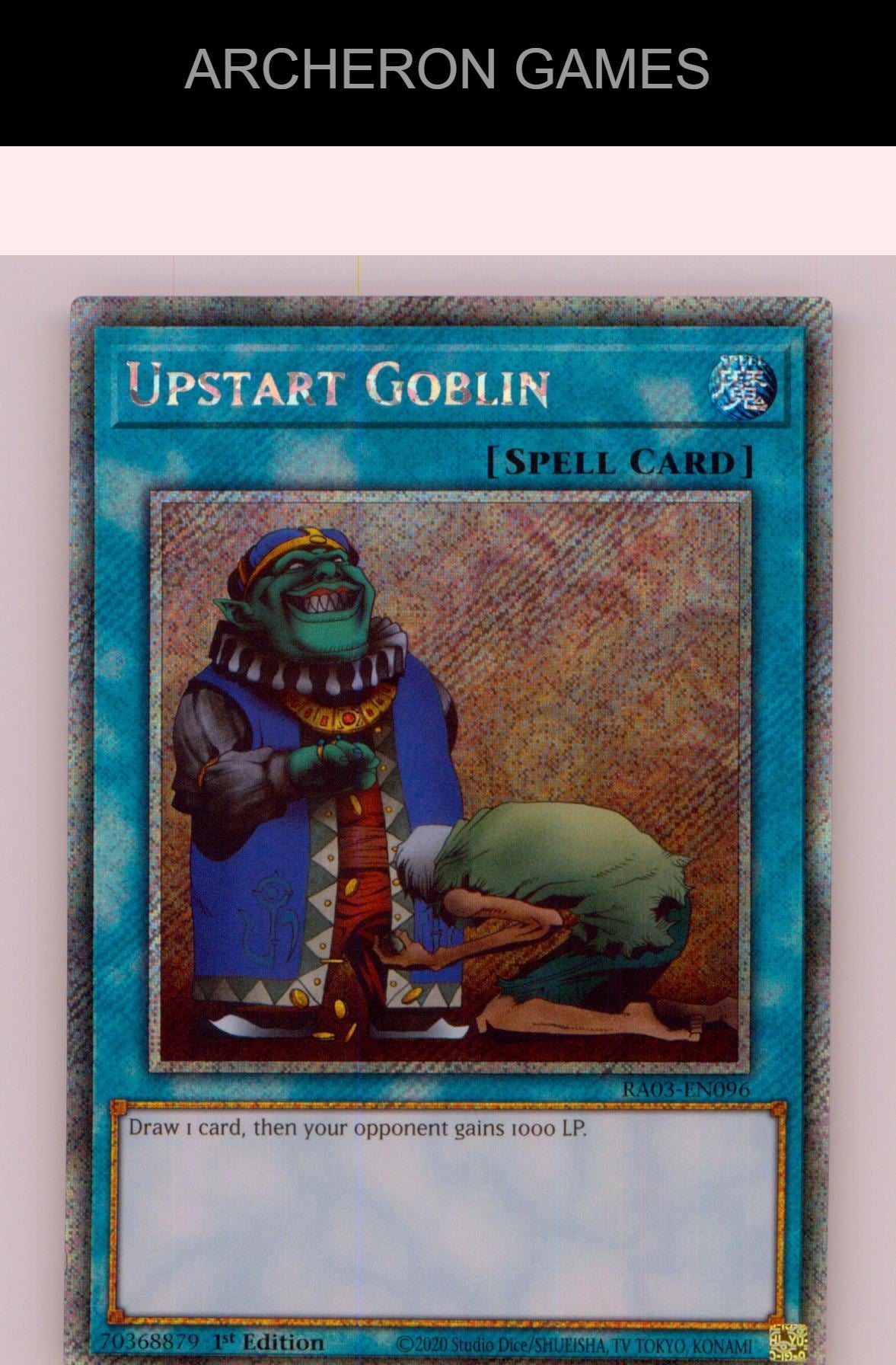 Upstart Goblin (Platinum Secret Rare) YUGIOH Card 1st Edition