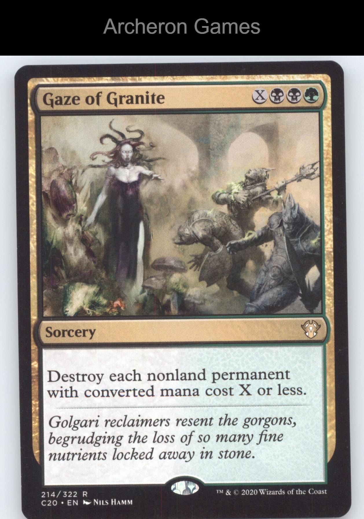 Gaze of Granite 214 R MTG Card Commander 2020