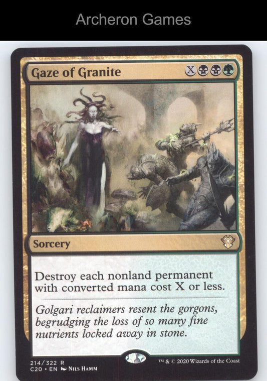Gaze of Granite 214 R MTG Card Commander 2020
