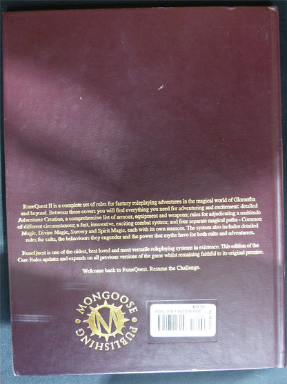 RuneQuest II: Core Rulebook - Roleplaying Hardback #2MA