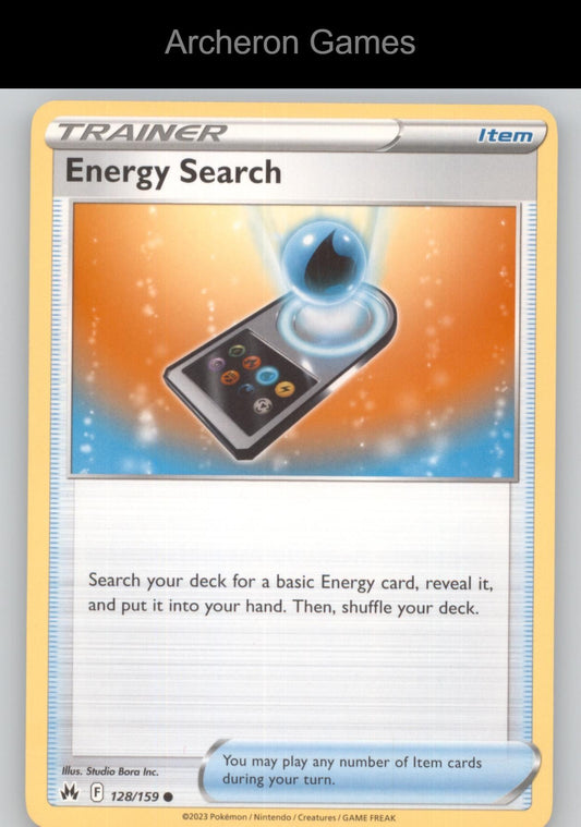 Pokemon Card Energy Search CRZ 128/159 C Crown Zenith
