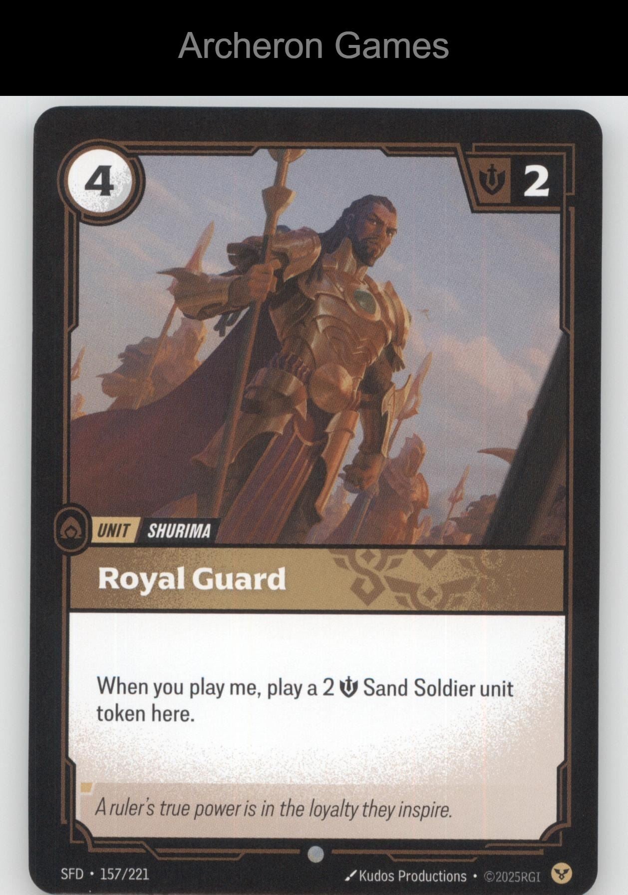 Royal Guard SFD 157/221 C  Card Spiritforged