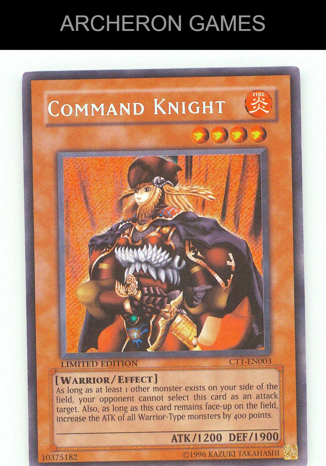 Command Knight SEC YUGIOH Card