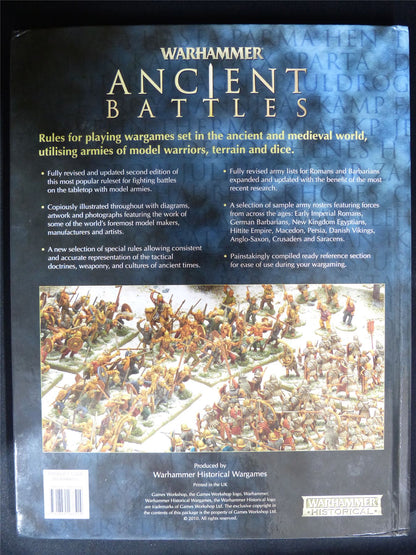 Warhammer Ancient Battles 2nd Edition Rulebook - Wargames Rules Hardback #KF