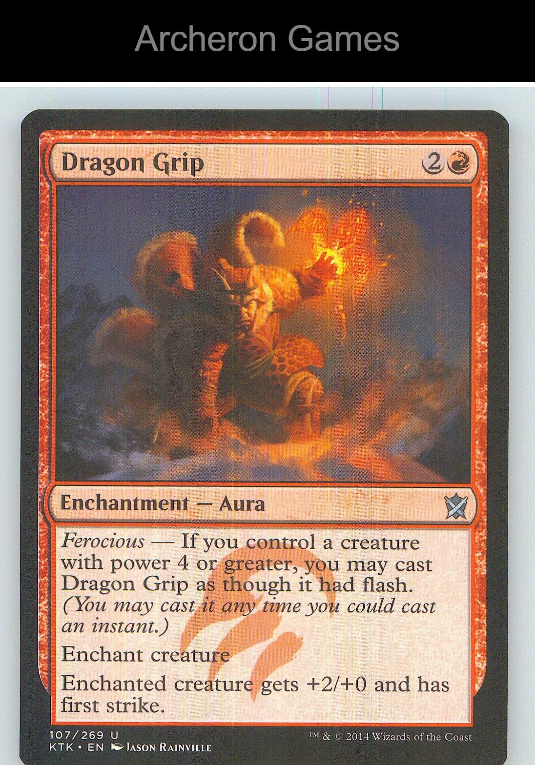 Dragon Grip KTK 107 UC MTG Card NM/EX+