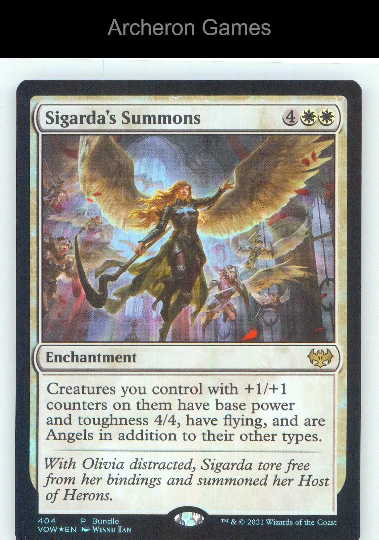Sigarda's Summons (VOW Bundle) 404 P MTG Card NM/EX+ Foil